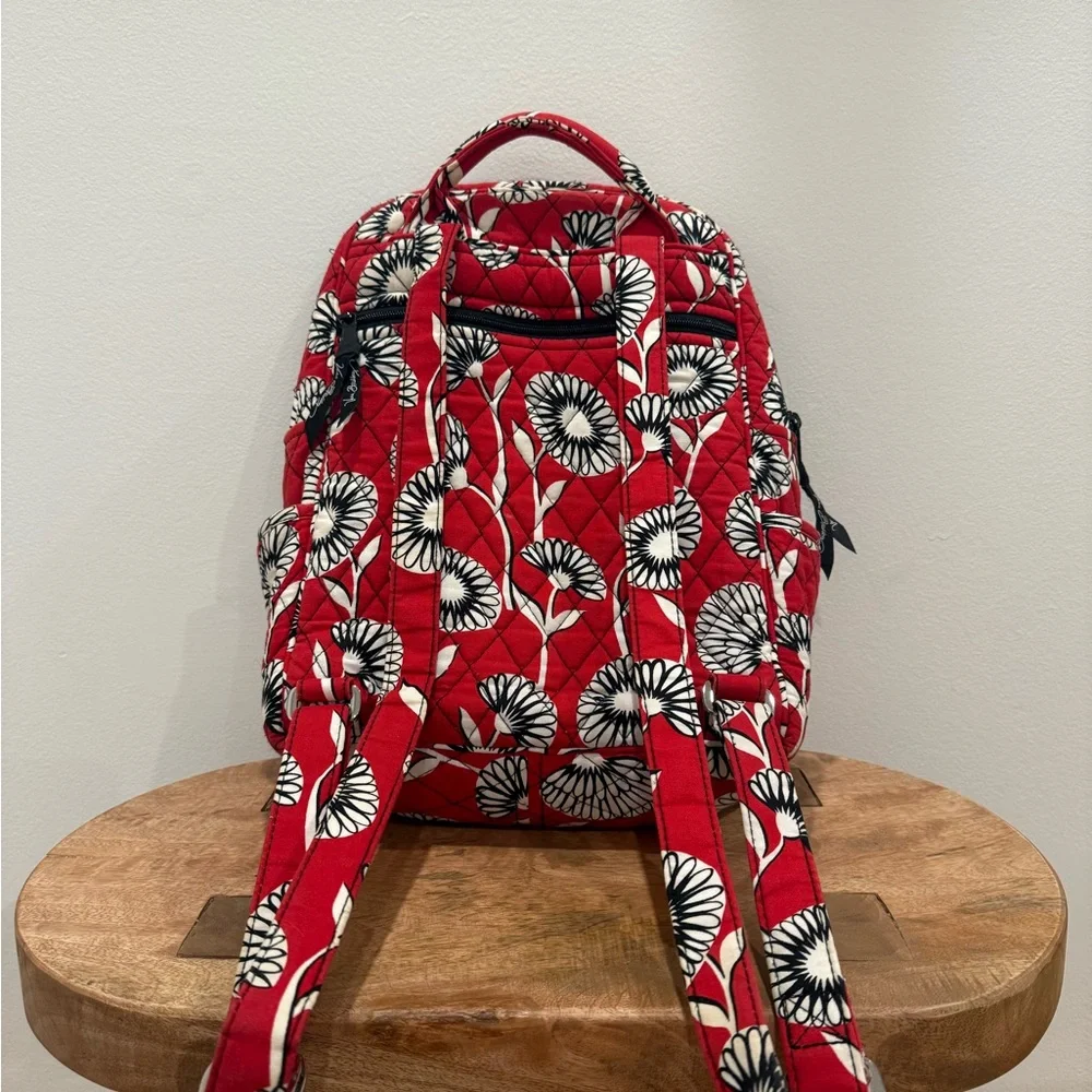 Vera Bradley Red and White Floral Backpack